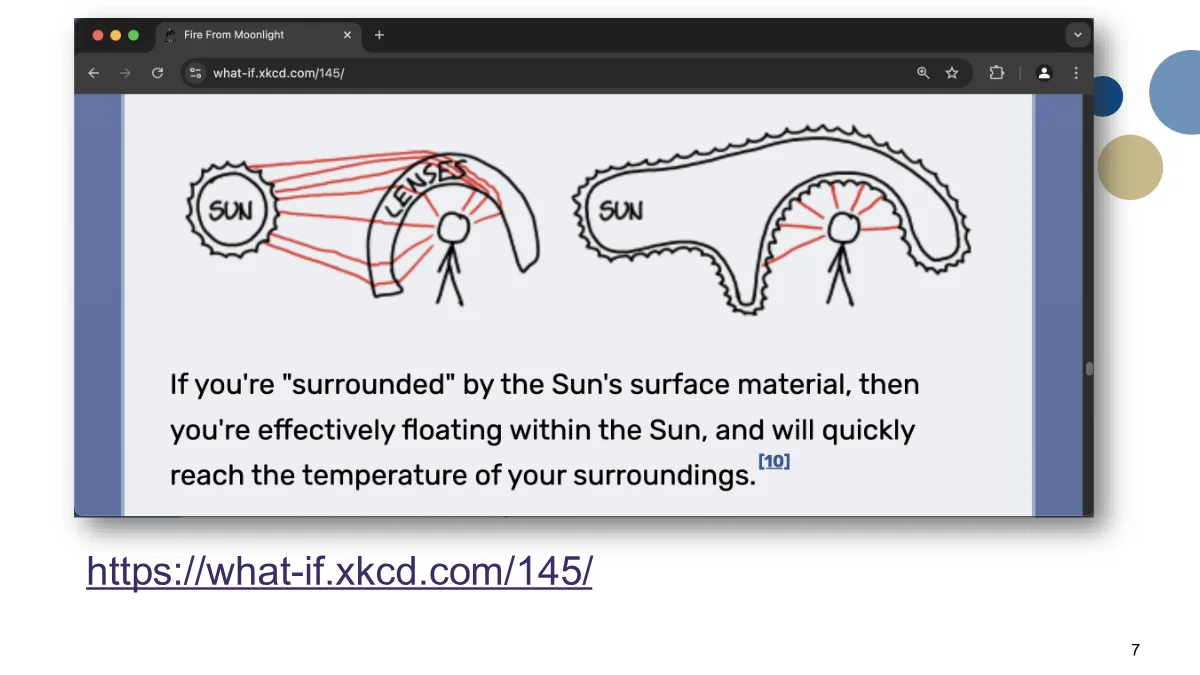 Page 7: Slide 7: How hot can sunlight get?